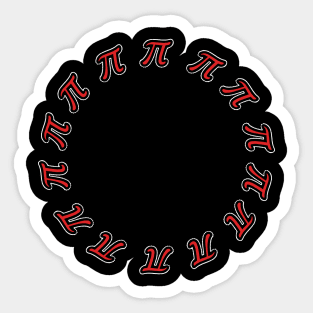 Pi Symbol Circle Sticker